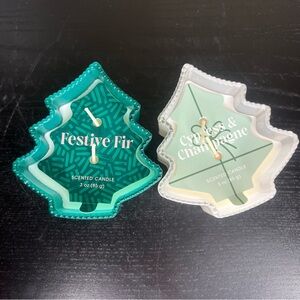 NEW Target Bullseyes Playground Christmas Tree Candles Set of 2